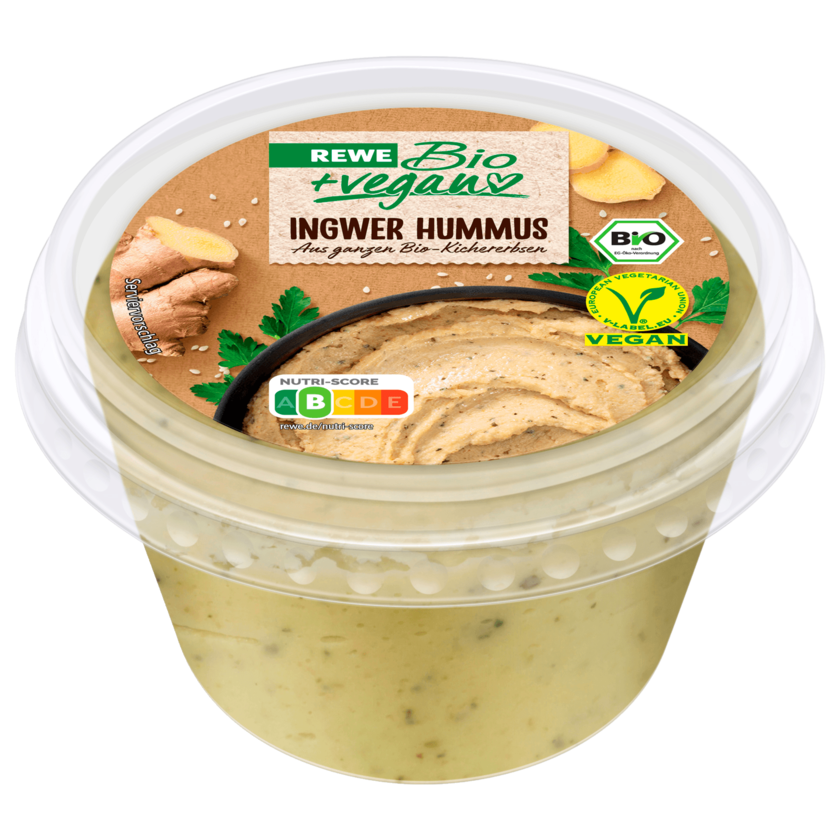 REWE Bio + vegan Ingwer Hummus 150g